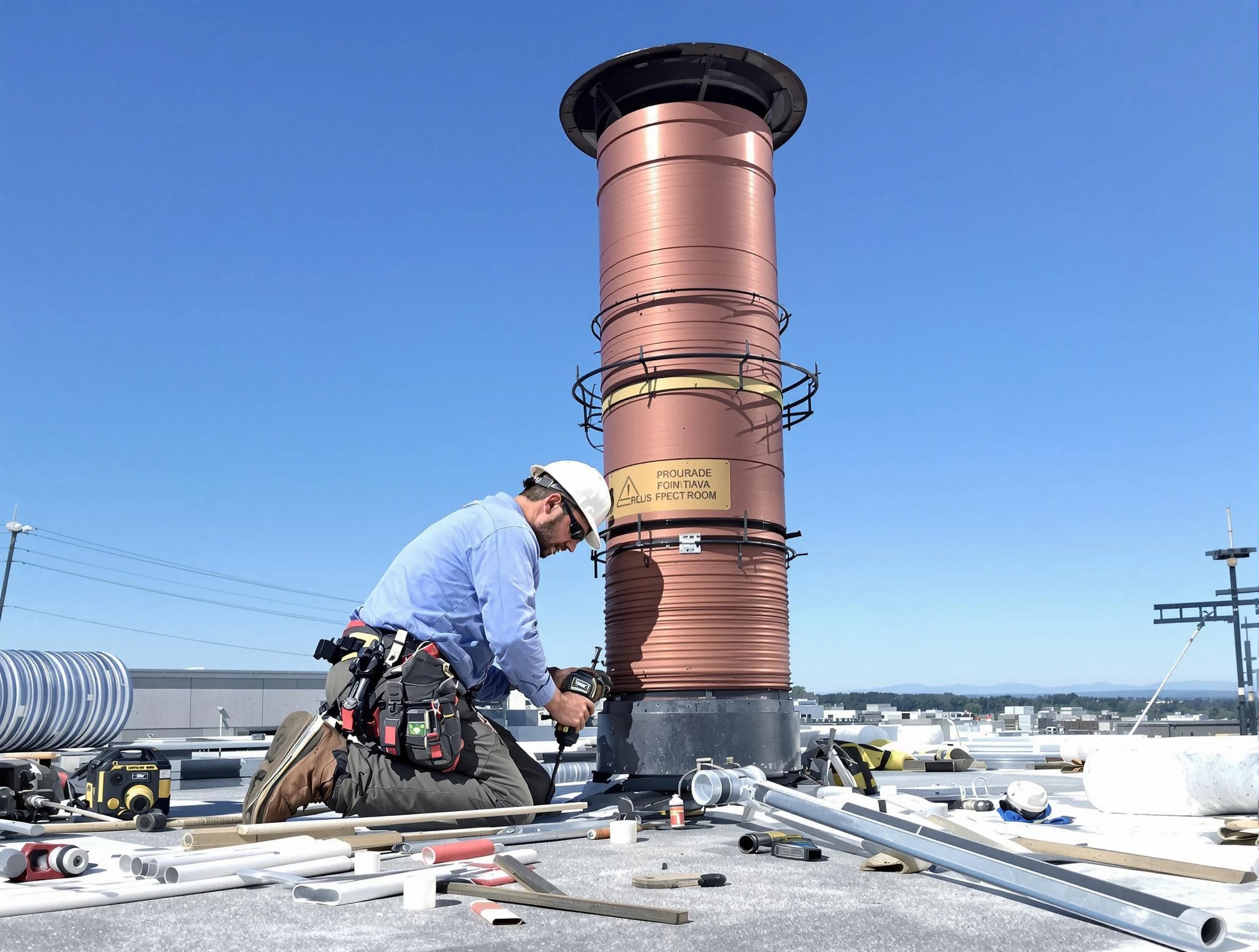Installed chimney liner by Carnegie Chimney Sweep in Carnegie, PA