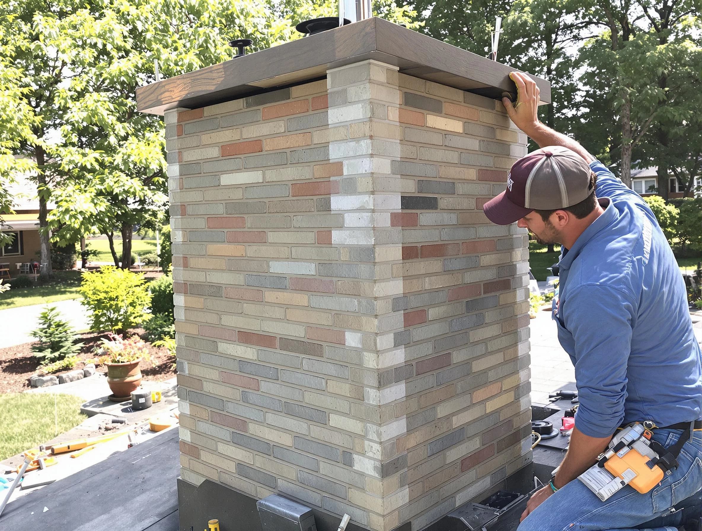 Carnegie Chimney Sweep completing a modern chimney remodel in Carnegie, PA