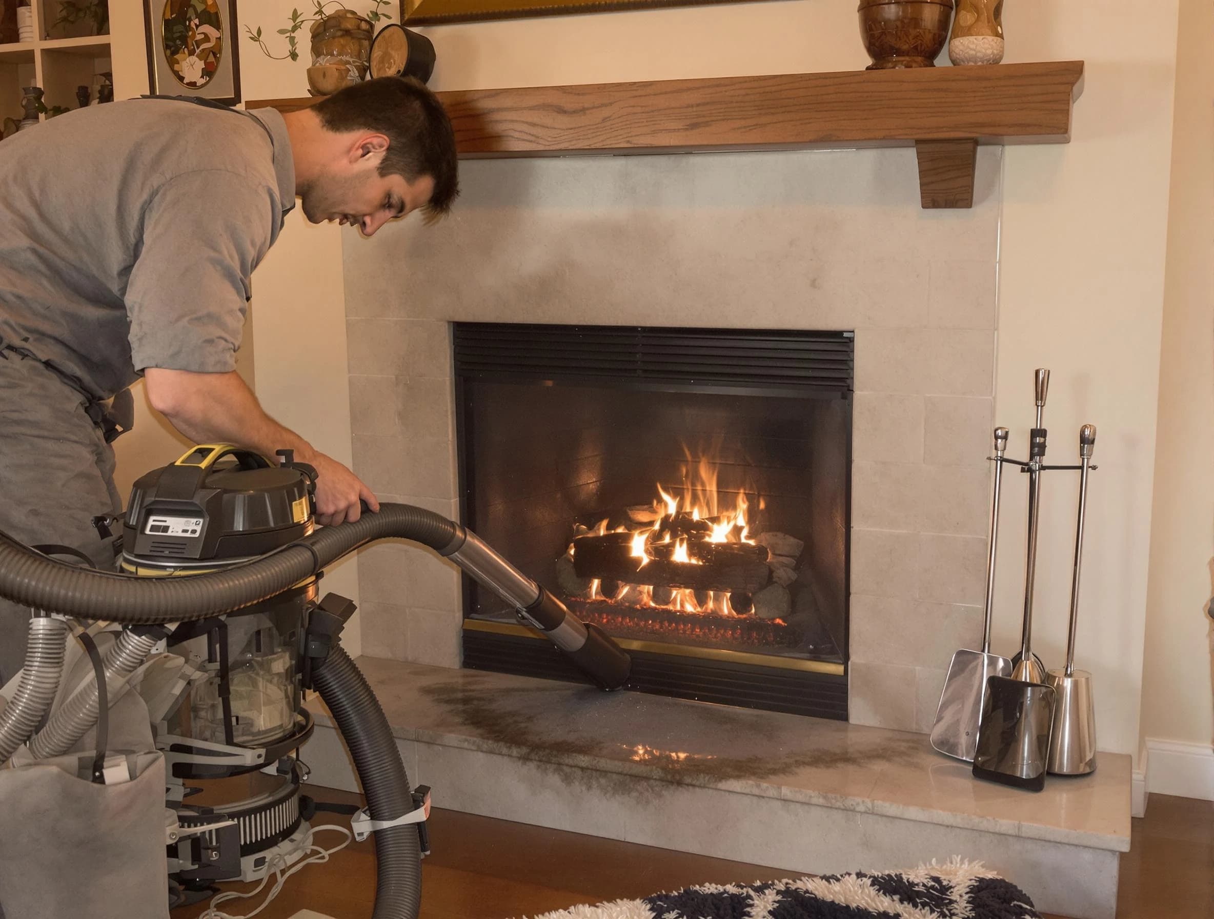 Routine fireplace upkeep by Carnegie Chimney Sweep in Carnegie, PA