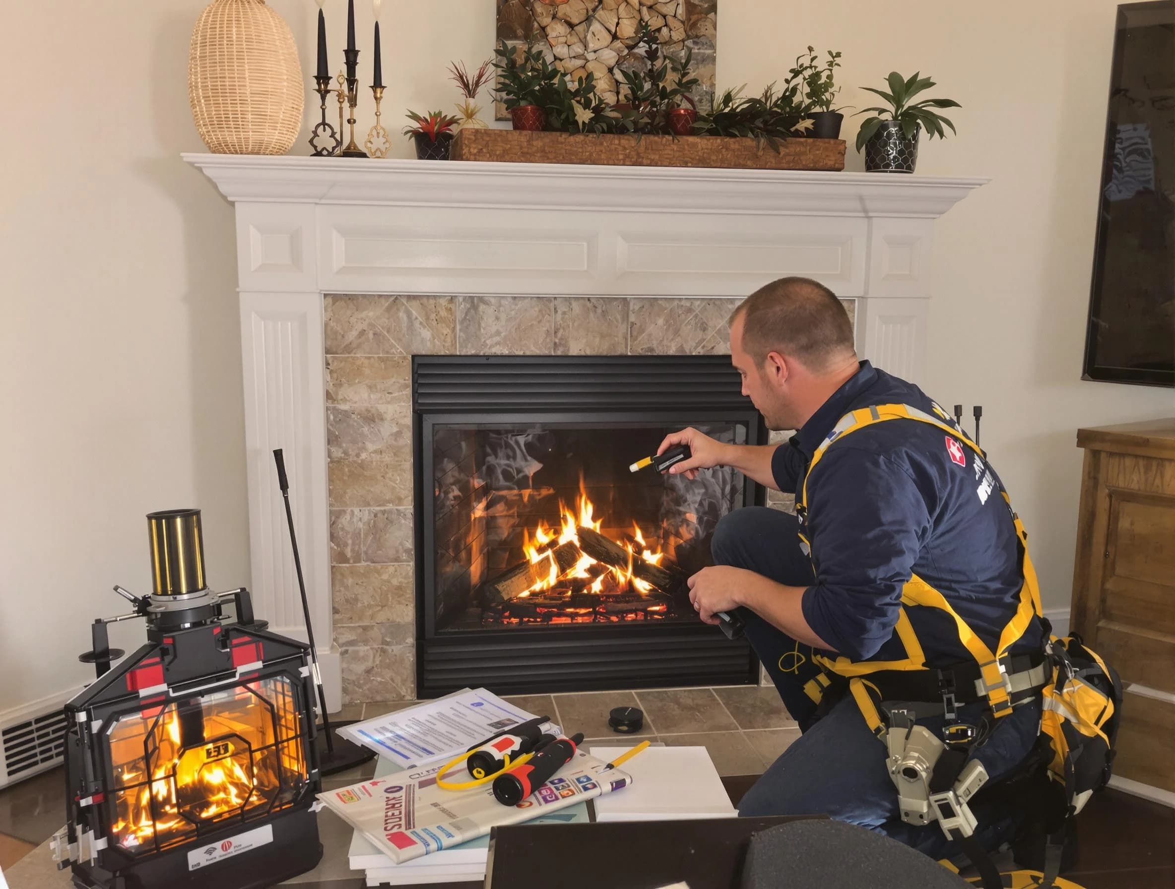 Safety-focused fireplace inspection by Carnegie Chimney Sweep in Carnegie, PA