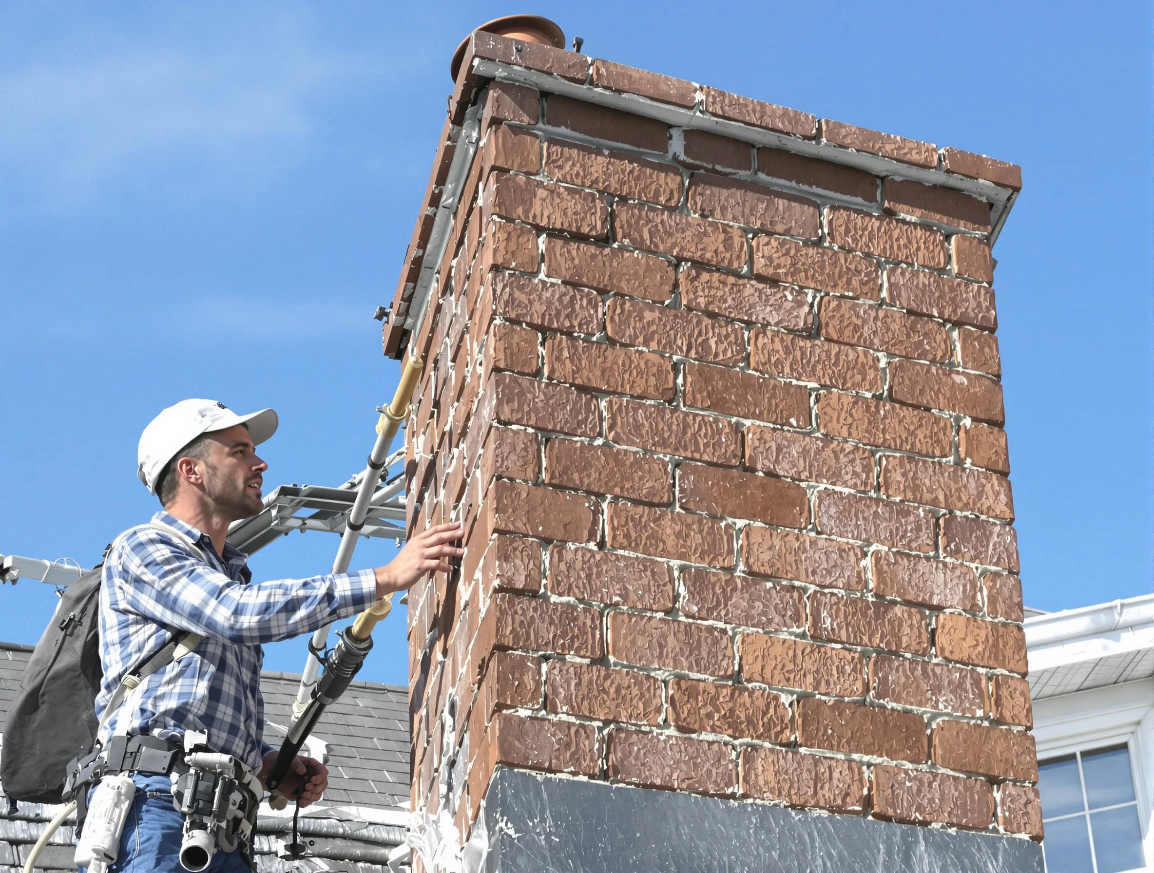 Brickwork for a chimney rebuild by Carnegie Chimney Sweep in Carnegie, PA