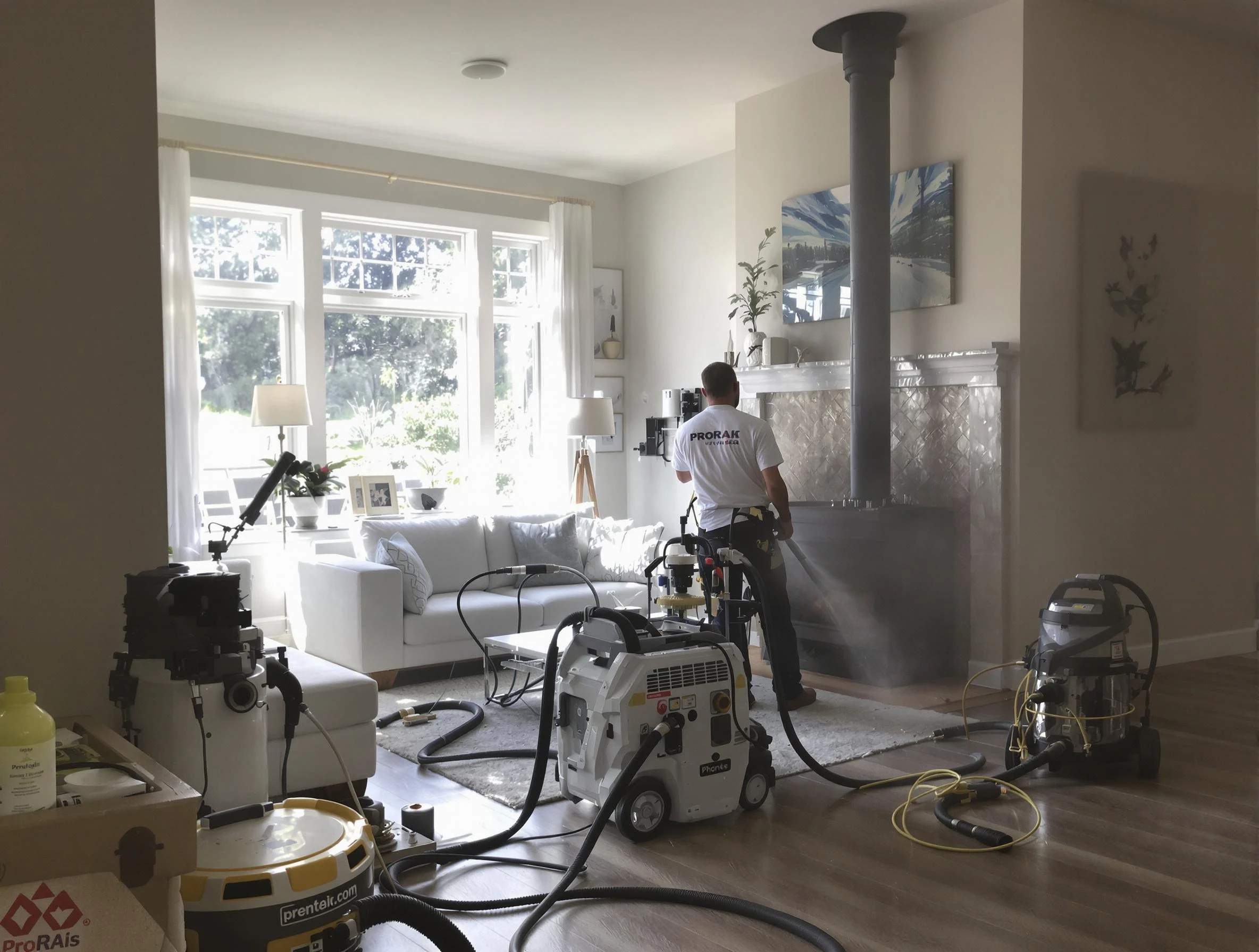 Soot removal service by Carnegie Chimney Sweep for a fireplace in Carnegie, PA